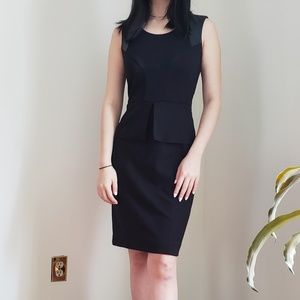 Calvin Klein Black Peplum Sheath Dress